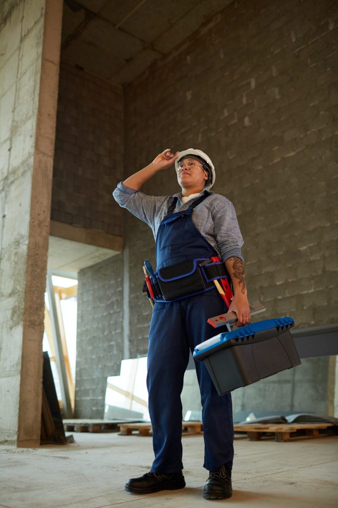 Female Construction Worker Full Length
