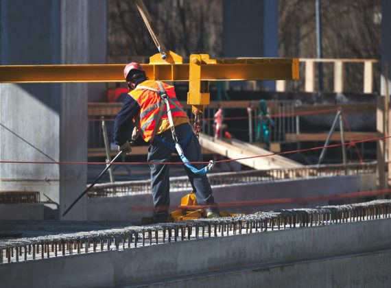 Construction site worker